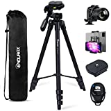 Endurax 60'' Camera Tripod Camera Stand for Canon Rebel Eos Nikon DSLR, Travel Tripods for Phone Tablet with Remote