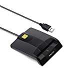 Saicoo DOD Military USB Common Access CAC Smart Card Reader, Compatible with Mac OS, Win (Horizontal Version)