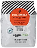 AmazonFresh Colombia Whole Bean Coffee, Medium Roast, 32 Ounce
