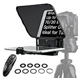 Desview T3 Teleprompter, Teleprompters for Smartphone Tablets up to 11 inch 70/30 Beam Splitter Glass with Remote Control for Camera Video Recording, Desview-T3-iPad-Tablet-Teleprompter