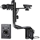Vidpro MH-430 Motorized Pan & Tilt Gimbal Head - Complete Set Includes Joystick Cables Adapter and Carrying Case - Remote Control Pan Tilt and Rotate DLSR Camcorder Video Equipment Compatible