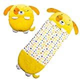 Happy Sleeping Bag for Kids: Ultralight, Soft, Cozy Warm All-Season, Easy Zip, Convertible Cartoon Animal Sleeping Bag for Boys and Girls – Cotton Filled Pillow and Microfiber Surfaces