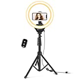 12” LED Ring Light with Stand and Phone Holder, Aureday 3000K-6000K Dimmable Selfie Ringlight for YouTube Video/Live Stream/Makeup