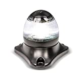 White LED Marine Navigation Anchor All-Round Boat Light [USCG ABYC A-16 3NM] [IP66 Waterproof] [Chrome & ABS] 3 Nautical Mile Visibility Fold Down Stern Light for Fishing Boat Yacht Pontoon
