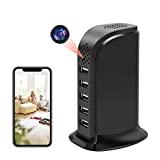 Hidden Camera USB Charger 5 Port WiFi 1080P HD Nanny Cam Spy Camera Suitable for Phone Charging with Motion Detection for Home/Office Security