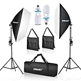 EMART Softbox Lighting Kit with Sandbag, 20'x28' Photography Soft Box Continuous Lighting Set with Photo Studio Bulbs, Professional Camera Light Equipment for Video Recording, Filming, Podcast