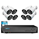 REOLINK 4MP 16CH PoE Security Camera System, 8pcs Wired 1440P Security IP Camera for Indoor and Outdoor, 4K 16CH NVR with 3TB HDD for 24-7 Recording RLK16-410B8