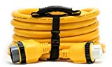 Camco 25' PowerGrip Marine Extension Cord with 50M/50F Locking Adapters | Allows for Easy Boat Connection to Distant Power Outlets | Built to Last (55621)