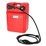 BISupply Portable Boat Fuel Tank, 6gal - 24L Boat Gas Tank, Outboard Marine Portable Fueling Tank Plastic Tank with Hose