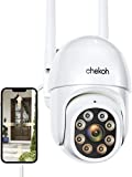 2K Security Cameras Outdoor - 3MP Color Night Vision Wireless WiFi Home Video Surveillance Pan & Tilt 360° View with Motion Detection Auto Tracking Smart Alerts, 2-Way Audio, IP66 Weatherproof