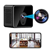 Spy Camera Hidden Camera-4K HD WiFi (2.4GHz only) Wireless Mini Hidden Camera with Live Feed and Video Nanny Cam with Phone APP, Hidden Camera Night Vision Surveillance for Car Home Office Indoor