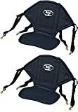 2 Pack of BKC UH-KS222 Universal Sit-On-Top Soft Padded Tandem Kayak Seat and Backrest with Water Bottle Pouch for Fishing/Kayaking/Rafting/Canoeing by Brooklyn Kayak Company