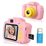 Rindol Toys for 4-9 Year Old Girls,Kids Camera Compact for Child Little Hands, Smooth Shape Toddler Camera,Best Birthday Gifts for 4 5 6 7 8 9 Year Old Girls with 16GB Memory Card