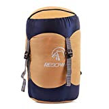 REDCAMP Nylon Compression Stuff Sack, Lightweight Sleeping Bag Compression Sack Great for Backpacking, Hiking and Camping, Orange L