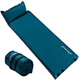 Self Inflating Sleeping Pad for Camping - 1.5/2/3 inch Camping Pad, Lightweight Inflatable Camping Mattress Pad, Insulated Foam Sleeping Mat for Backpacking, Tent, Hammock (1.5'/Teal/Rectangular)