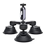 PGYTECH Triple Cup Camera Suction Mount for Gopro/DJI OSMO Pocket 2/DJI Action 2/OSMO Pocket/OSMO Action Camera Triple Cup Suction Mount
