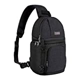 MOSISO Camera Sling Bag, DSLR/SLR/Mirrorless Camera Case Shockproof Photography Camera Backpack with Tripod Holder & Removable Modular Inserts Compatible with Canon/Nikon/Sony/Fuji, Black