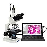 OMAX 40X-2500X LED Digital Trinocular Lab Compound Microscope with USB Camera and Mechanical Stage