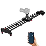 GVM Motorized Camera Slider,48' Wireless Carbon Fiber Dolly Rail Camera Slider with with Motorized Time Lapse and Video Shot Follow Focus Shot and 120 Degree Panoramic Shooting