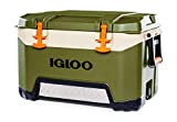 Igloo BMX 52 Quart Cooler with Cool Riser Technology, Fish Ruler, and Tie-Down Points - 16.34 Pounds - Green and Orange