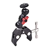 MOSHUSO Camera Mount Clamp with 360° Ballhead Arm, for DSLR Camera/Field Monitor/LED