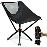 CLIQ Camping Chair - Most Funded Portable Chair in Crowdfunding History. | Bottle Sized Compact Outdoor Chair | Sets up in 5 Seconds | Supports 300lbs | Aircraft Grade Aluminum (Black)