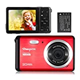 Compact Digital Camera, FHD 1080P 20MP Rechargeable Vlogging Camera with 2.8' TFT LCD Screen, Digital Point and Shoot Video Camera for Kids,Beginner,Students,Teens,Elders