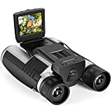 Camonity 5M 2' LCD 16GB Digital Binocular with Camera 12X Zoom Video Photo Recorder Camcorder for Bird Watching Football Game Concert