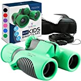 Binoculars for Kids - Small, Compact, Shock-Resistant Toy Binoculars - Learning & Nature Exploration Toys for 4+ Year Old Girls and Boys - Think Peak Toys Kids Binoculars, Green