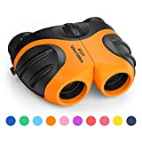 LET'S GO! Outdoor Toys for 3-12 Year Old Boys, DIMY Compact Watreproof Binocular for Kids Boys Easter Gifts for Boys Age 3-12 Best Easter Gifts for Boys Girls Orange DY5