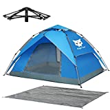 Night Cat Waterproof Camping Tent for 1 2 3 4 Person with Footprint Tarp Easy Instant Pop Up Tent Automatic Hydraulic Rainproof Tent with Rain Fly