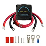 Dual Battery Isolator Kit - HORSMILE 12V 140Amp Voltage Sensitive Relay & Wiring Cable Kit, Complete VSR Double Battery Automatic Charger, Fits Trucks, SUV, ATV, ATV, UTV, Boats & More, Upgraded