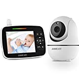 Baby Monitor with Remote Pan-Tilt-Zoom Camera, 3.5” Large Display Video Baby Monitor with Camera and Audio |Infrared Night Vision |Two Way Talk | Room Temperature| Lullabies and 960ft Range