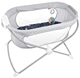 Fisher-Price Soothing View Vibe Bassinet – Moonlight Forest, Folding Portable Baby Cradle with Calming Vibrations and Music [Amazon Exclusive]