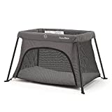 Lightweight Foldable Travel Crib, Portable Play Yard with Carry Bag for Infant Toddler Newborn(Grey)