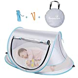 SUNBA YOUTH Baby Tent, Portable Baby Travel Bed, UPF 50+ Sun Shelters for Infant, Pop Up Beach Tent, Baby Travel Crib with Mosquito Net, Sun Shade … (Gray)