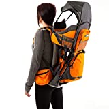 Premium Baby Backpack Carrier for Hiking with Kids – Carry Your Toddler Ergonomically (Orange/Grey)…
