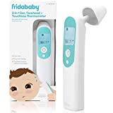 Infrared Thermometer 3-in-1 Ear, Forehead + Touchless for Babies, Toddlers, Adults, and Bottle Temperatures by Frida Baby