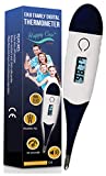 Fast 10 Seconds Body Fever Thermometer for Adults, Children, Kids, Infants, Babies and Pets. Oral, Rectal and Underarm, Digital Termometro, Memory Recall, Auto Power Off and Fever Alert, F and C