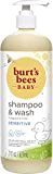 Baby Shampoo & Wash, Burt's Bees Sensitive Body Care, Unscented, Fragrance & Tear Free, All Natural, 21 Ounce