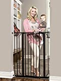 Regalo Easy Step Extra Tall Walk Thru Baby Gate, Bonus Kit, Includes 4-Inch Extension Kit, 4 Pack of Pressure Mount Kit and 4 Pack of Wall Cups and Mounting Kit, Black