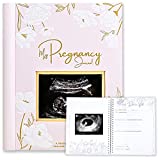 Pregnancy Journal, Pregnancy Announcements - 80 Pages Hard Cover Pregnancy Book For Mom To Be Gift - Pregnancy Gifts For New Moms - First Time Expecting Mom Gift - Baby Album And Memory Book (Blossom)