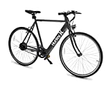 Hurley Carve Electric Urban Single Speed E-Bike 700C Bicycle (Charcoal, Large / 21 Fits 5'10'-6'4')