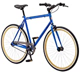 Schwinn Kedzie Single-Speed Fixie Road Bike, Lightweight Frame for City Riding, Blue