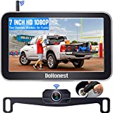 Wireless Backup Camera for Trucks Car Pickup Camper Van with 7 Inch Monitor System, HD 1080P Bluetooth Backup Camera 2.4G Stable Digital Signals, Support Add Second RV Rear View Camera-DoHonest V29