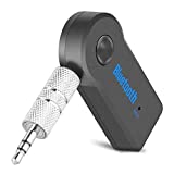 Bluetooth Receiver/Hands-Free Car Kit, Portable 3.5mm Bluetooth Aux Adapter Wireless Music Streaming for Home, Car Audio System, Headphone, Speaker(Bluetooth 4.2,A2DP,40feet Bluetooth Range)