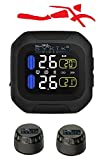 SYKIK Rider SRTP300 Wireless tire Pressure Monitoring System for Motorcycles with 1.5” Monitor. Check Your tire Pressure While Riding