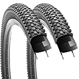 2 Pack Bike Tire 26x1.95 inch Folding Bead Replacement Tire for MTB Mountain Bicycle Tire (Black, 26x1.95)