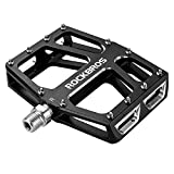 ROCKBROS Mountain Bike Pedals MTB Pedal Aluminum Bicycle Wide Platform Flat Pedals 9/16' Cycling Sealed Bearing Pedals for Road Mountain BMX MTB Bike