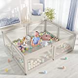 ZEEBABA Baby Playpen, Playpen for Babies (71x59x27inch), Kids Safe Play Center for Babies and Toddlers, Extra Large Playpen, Baby Playpen Fence Gives Mommy a Break
